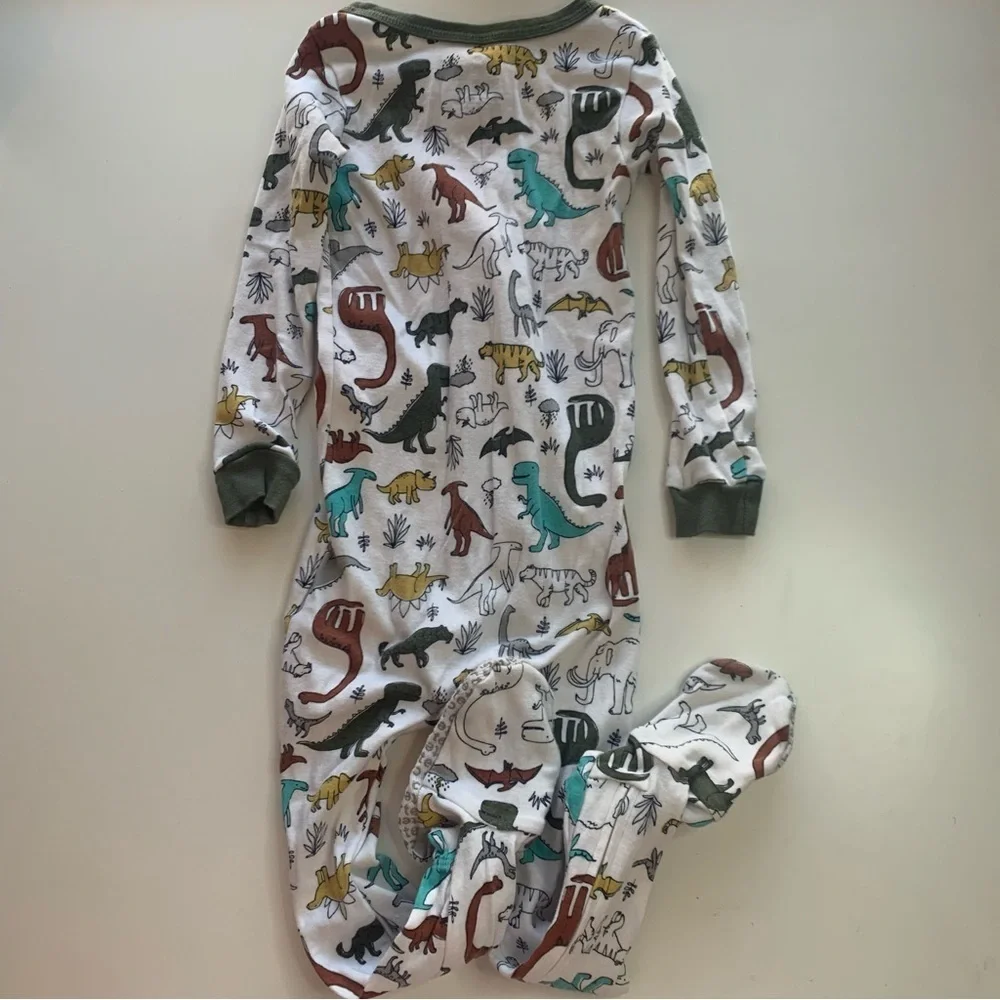 Carter's White Dinosaur Print Footie Pajama